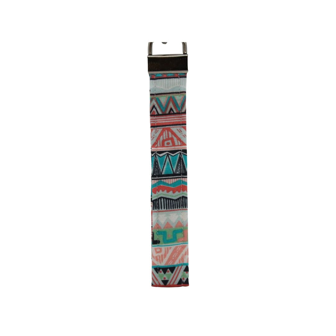 Porte-clé azteque rose/bleu