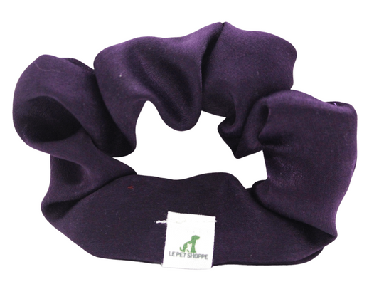 ''Eggplant'' satin scrunchie