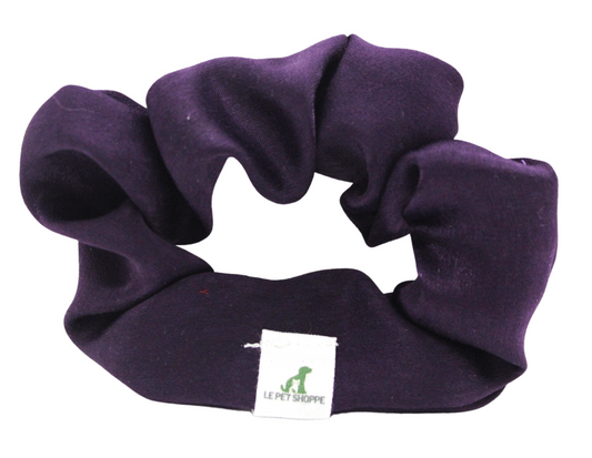 Chouchou en satin « Aubergine »