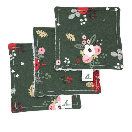 ''Poinsettias" make-up wipes | pack of 3