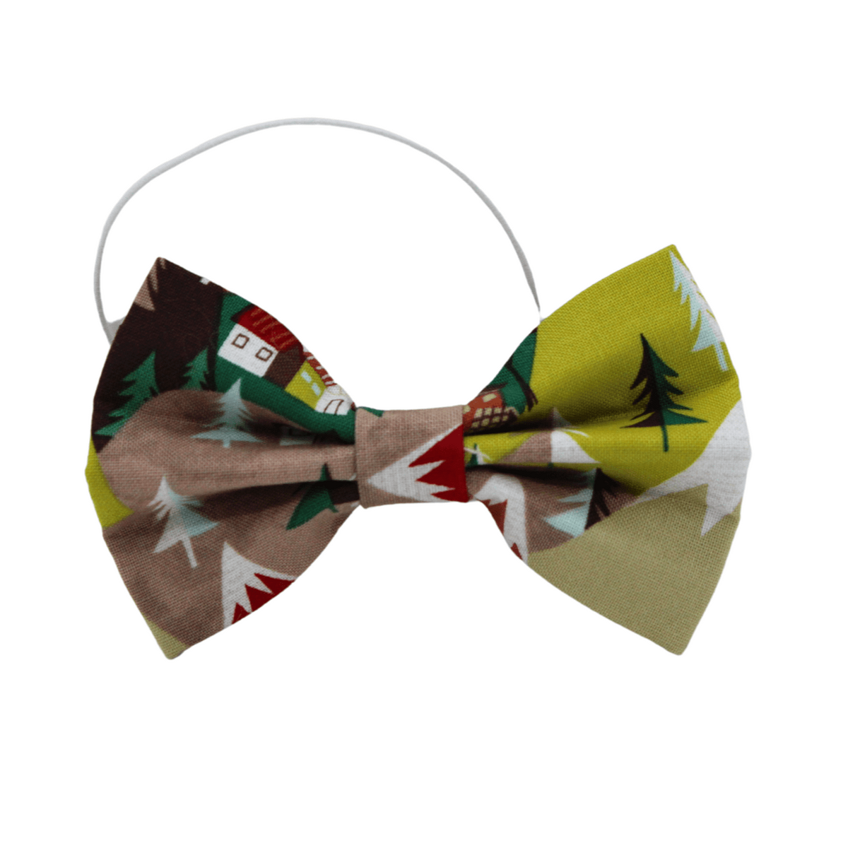 Nœud Papillon Noël Jacquard - Motif Sapin - Bleu Marine - Taille Unique - Pour Fêtes Et Réveillon